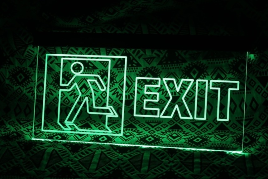 Emergency exit EXIT luminous sign Emergency exit information board